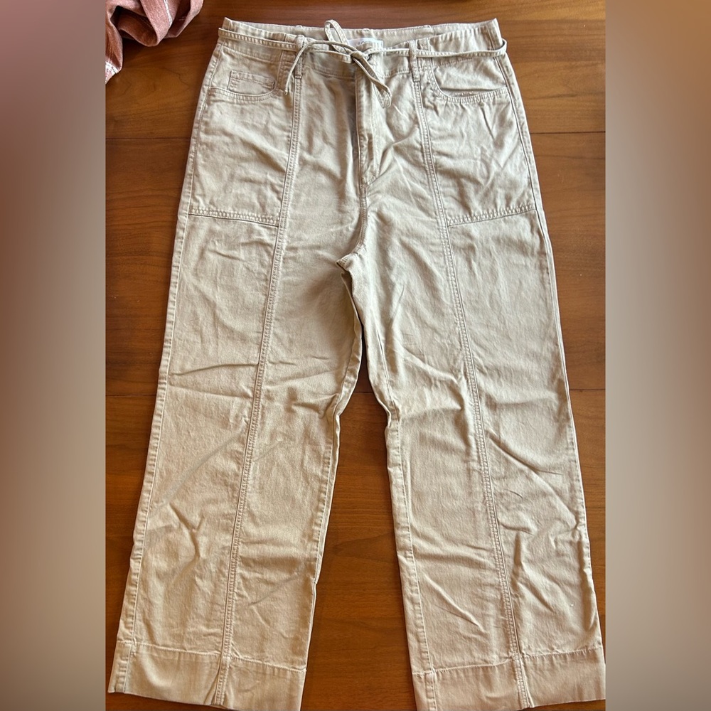 LOFT Size 14 Tan Wide Leg Pants